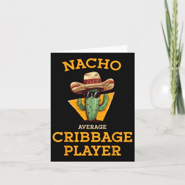 Tarjeta de cuna divertida para jugador de nacho pr (Anverso)
