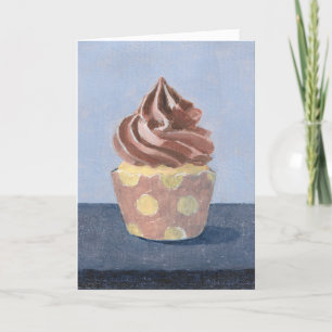Tarjeta de Cupcake con Lunares