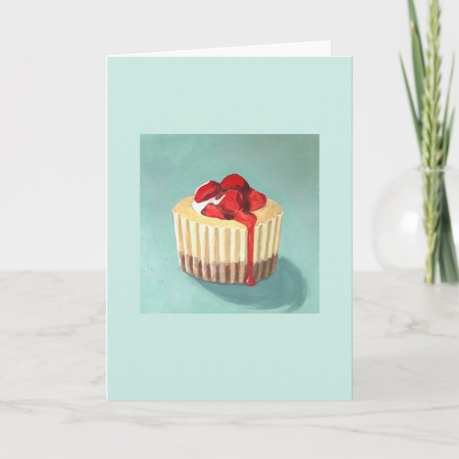 Tarjeta de Cupcake de Cereza (Anverso)