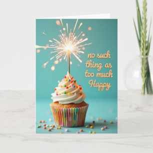 Tarjeta de Cupcake Rayado con Chispeador