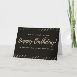Tarjeta de cupón de cumpleaños feliz para abogados