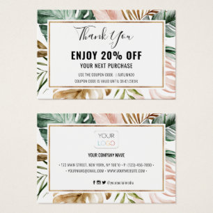 Tarjeta de Cupón de Descuento de Saltos Tropicales