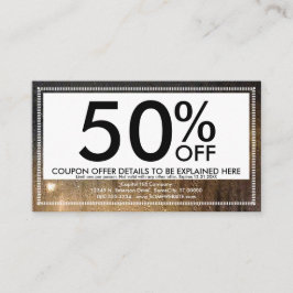 tarjeta de cupón de lluvia de otoño