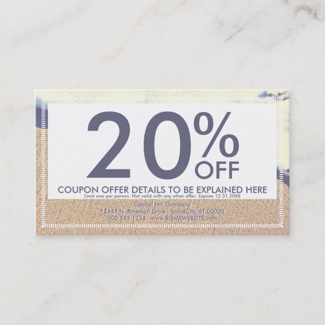 tarjeta de cupón de ola con barrido (Anverso)