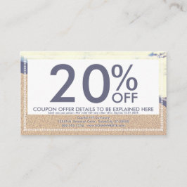 tarjeta de cupón de ola con barrido