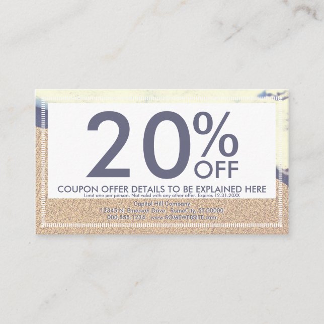 tarjeta de cupón de ola con barrido (Anverso)