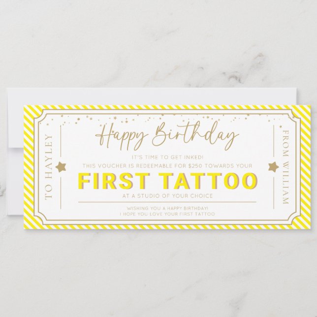 Tarjeta de cupón de regalo de cumpleaños con prime (Anverso)