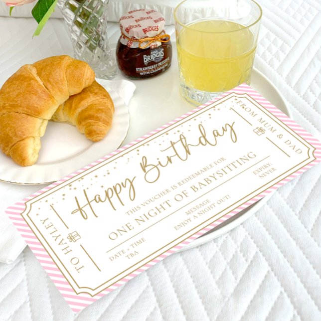 Tarjeta de cupón de regalo de cumpleaños para bebé (Subido por el creador)