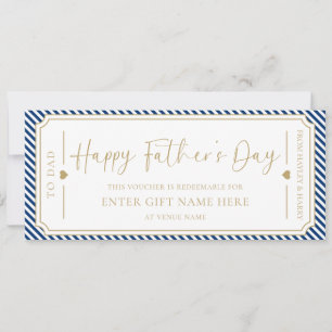Tarjeta de cupón de regalo del Día del Padre de Ma