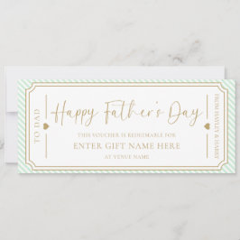 Tarjeta de cupón de regalo del Día del Padre Feliz