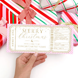 Tarjeta de cupón de regalo para boletos de concier