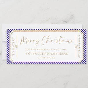 Tarjeta de cupón de regalo para los Navidades de l