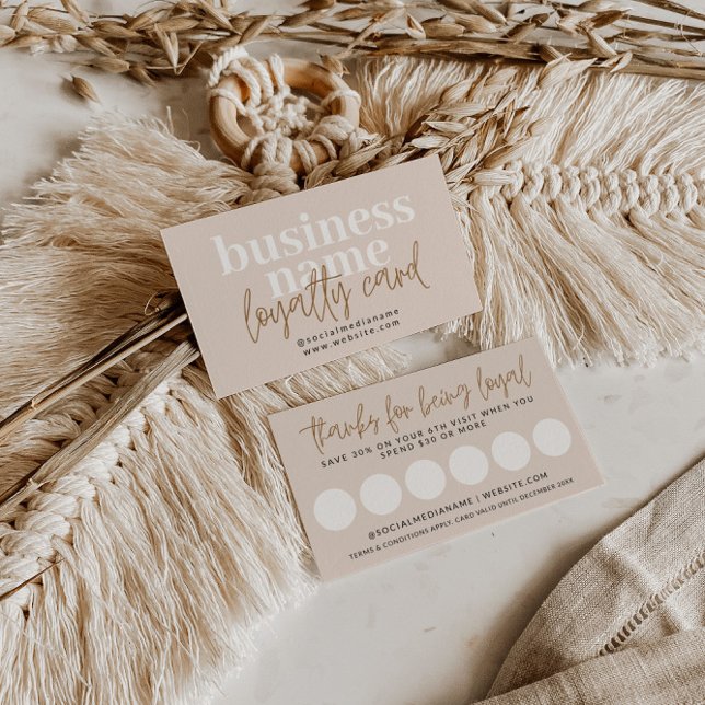 Tarjeta de cupón de sello de fidelidad de Boho mod (Modern Boho Loyalty Card)