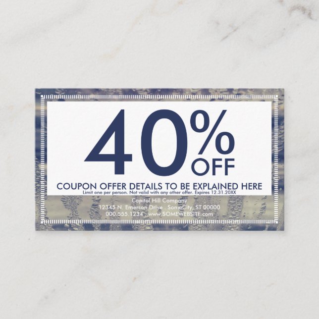 tarjeta de cupón de ventanilla de invierno (Anverso)