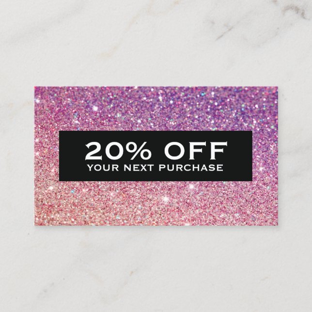 Tarjeta de cupón PURPURINA MODERNA BRONZE-PURPLE (Anverso)