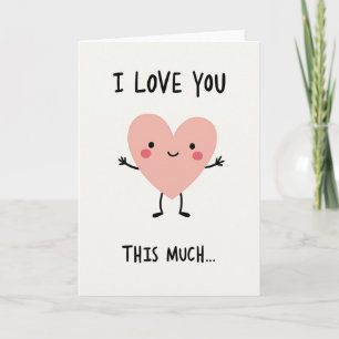Tarjeta de Cute I Love You This Much