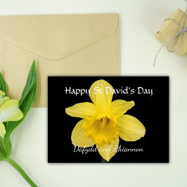 Tarjeta de Daffodil Amarillo personalizada del Día