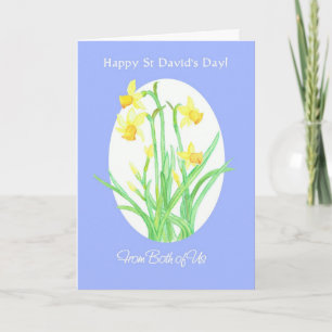 Tarjeta de Daffodils del Día de San David, de los 