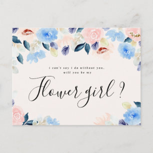 tarjeta de dama de flores pastel floral ¿serás mi 