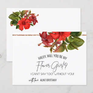 Tarjeta de Dama de Flores Tropical Breeze