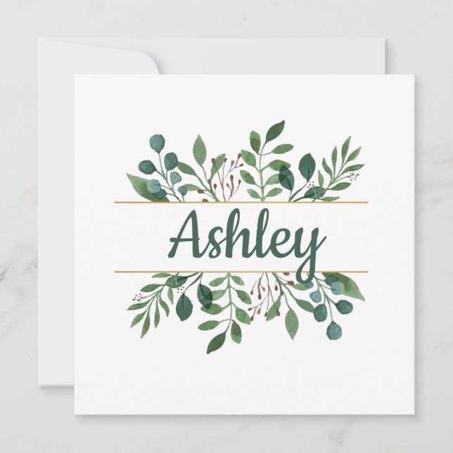 Tarjeta de Dama de Honor con Nombre Personalizado (Anverso)