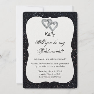 Tarjeta de dama de honor Corazones de Diamante Bri