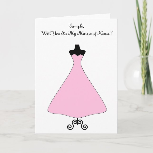 Tarjeta de Dama de Honor/ Damas de Honor (Anverso)