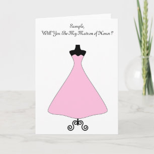 Tarjeta de Dama de Honor/ Damas de Honor