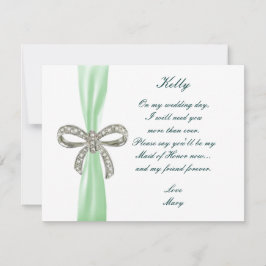 Tarjeta de Dama de Honor de Boda con Arco de Diama