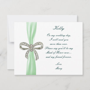 Tarjeta de Dama de Honor de Boda con Arco de Diama