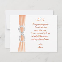 Tarjeta de Dama de Honor de Boda Infinito de Diama