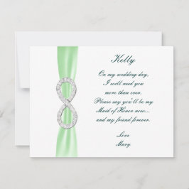 Tarjeta de Dama de Honor de Boda Infinity de Diama