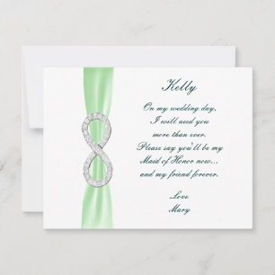 Tarjeta de Dama de Honor de Boda Infinity de Diama