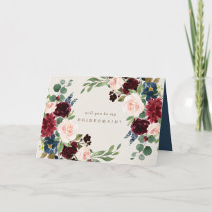 Tarjeta de dama de honor de la elegancia de otoño