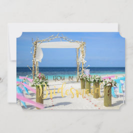 Tarjeta de dama de honor floral Beach Arbor