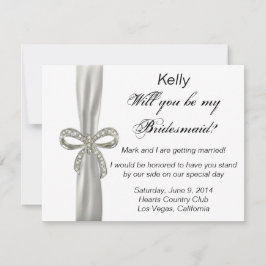 Tarjeta de dama de honor para boda de arco de diam