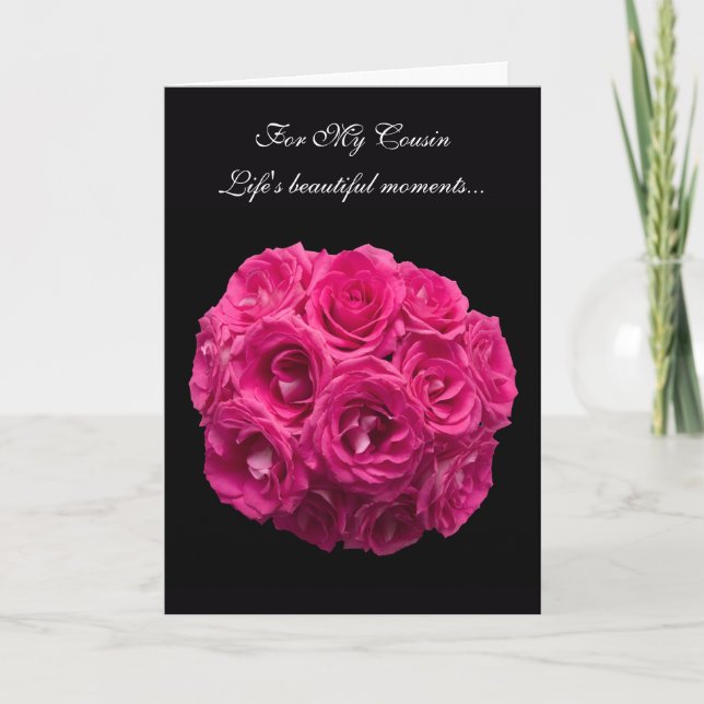 Tarjeta de Dama de Honor Rosas Tía (Anverso)