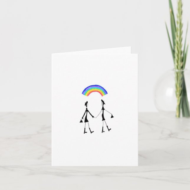 Tarjeta de damas arco iris (Anverso)