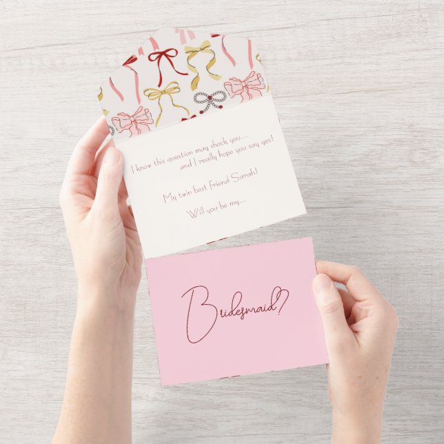 Tarjeta de damas de honor de todo en uno (desgarro)