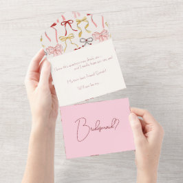 Tarjeta de damas de honor de todo en uno