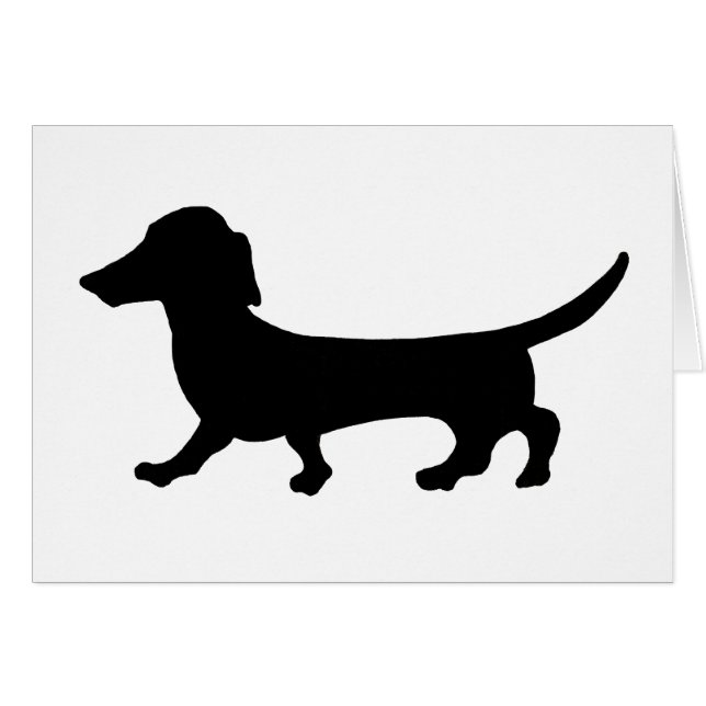Tarjeta de Daschund Greating (Anverso (Horizontal))