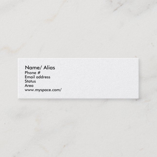 Tarjeta de datación para las reuniones rápidas - (Anverso)