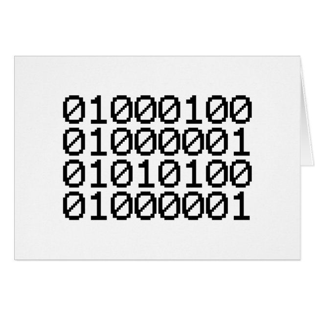 TARJETA DE DATOS BINARIA (Anverso (Horizontal))
