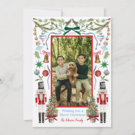 Tarjeta de decoración de colores Navidades acuátic