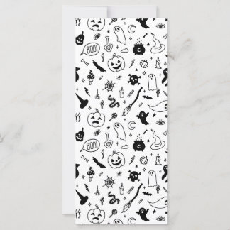 tarjeta de decoración de doodle de espantosa fiest