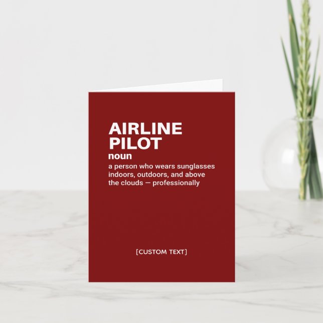 Tarjeta de definición de humor del piloto de aerol (Anverso)