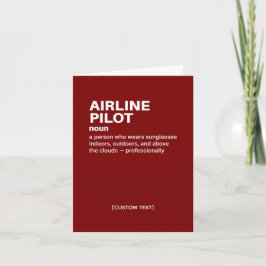 Tarjeta de definición de humor del piloto de aerol