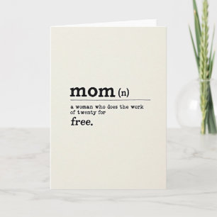Tarjeta de Definición de la Mejor Mamá