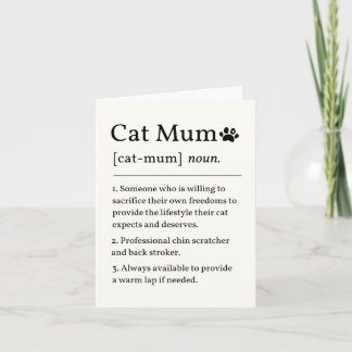Tarjeta de definición de Mamá Gata