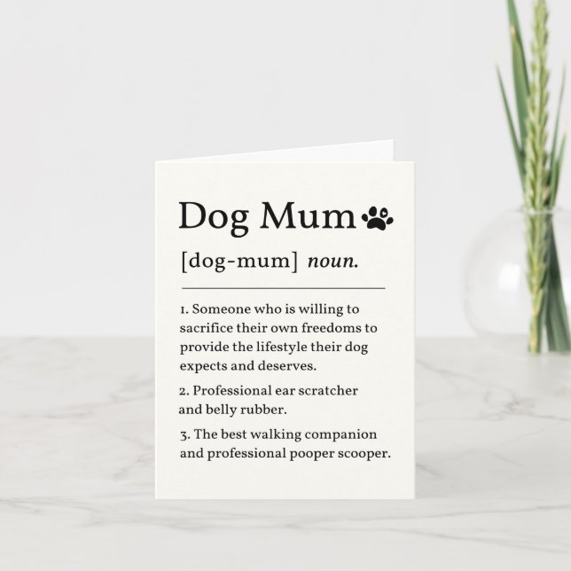 Tarjeta de definición de Mamá Perruna (Anverso)